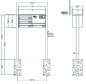 Preview: RENZ Briefkastenanlage freistehend, Verkleidung Basic B, Kastenformat 370x110x270mm, 4-teilig, Vorbereitung Gegensprechanlage